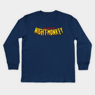 The Amazing Night-Monkey Kids Long Sleeve T-Shirt